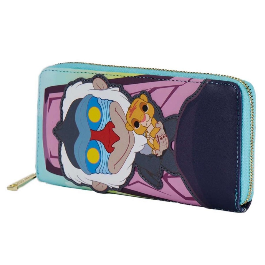 T-Shirts And Clothing * | Loungefly Disney: The Lion King Pride Rock Zip Around Purse Discount