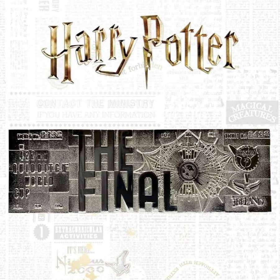 Props- Figures And Plushies * | Harry Potter: Limited Edition .999 Silver Plated Quidditch World Cup Ticket Closeout Sale