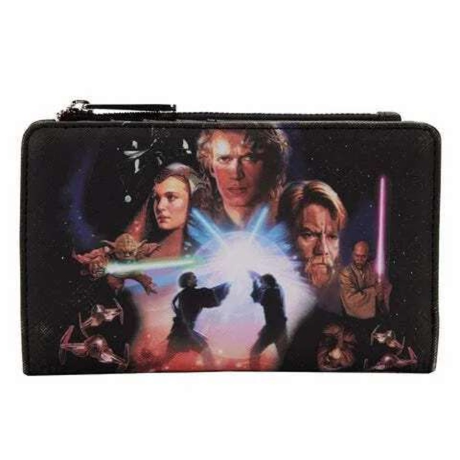 T-Shirts And Clothing * | Loungefly Star Wars: Prequel Trilogy Flap Wallet Low Price