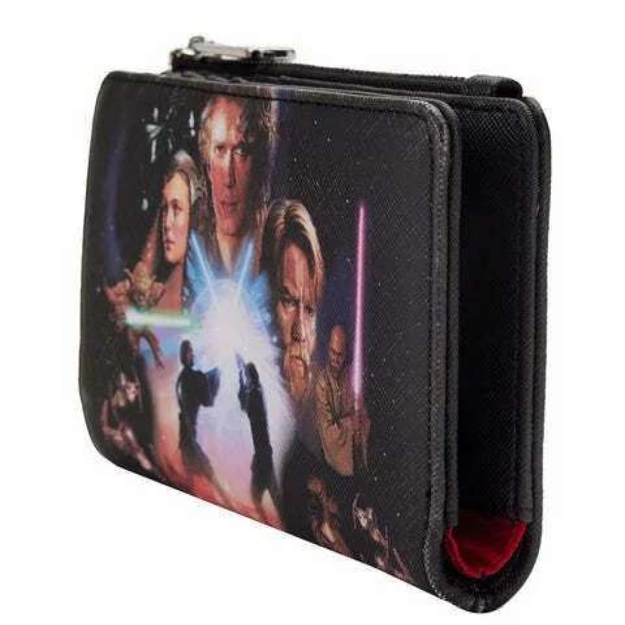 T-Shirts And Clothing * | Loungefly Star Wars: Prequel Trilogy Flap Wallet Low Price