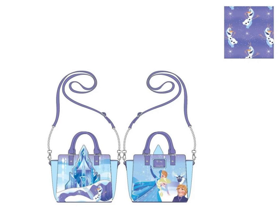 T-Shirts And Clothing * | Frozen: Princess Castle Loungefly Crossbody Bag Outlet