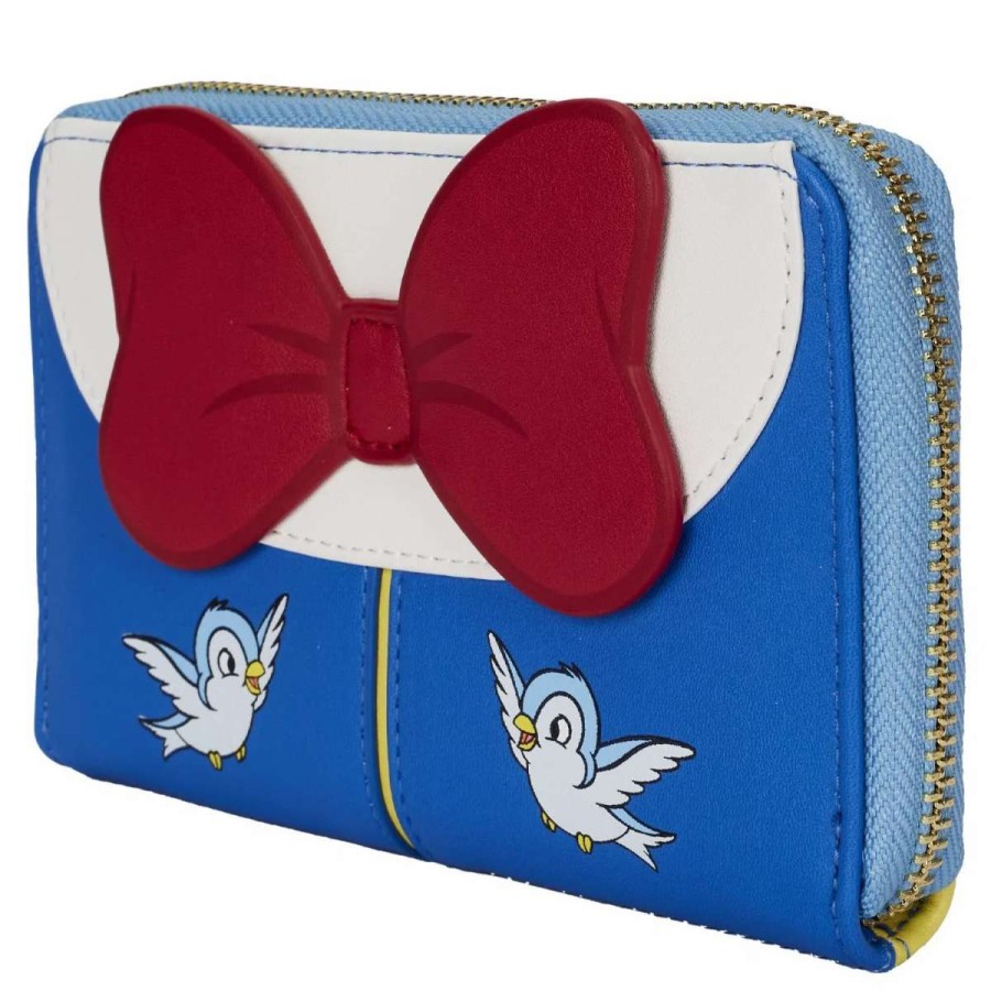 T-Shirts And Clothing * | Loungefly Snow White: Cosplay Bow Zip Around Purse Cheap