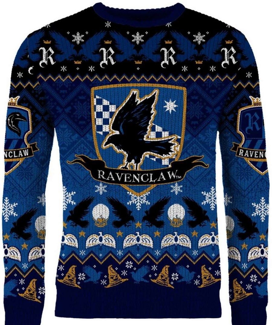 T-Shirts And Clothing * | Harry Potter: Run Ravenclaw Run Christmas Sweater Large Choice