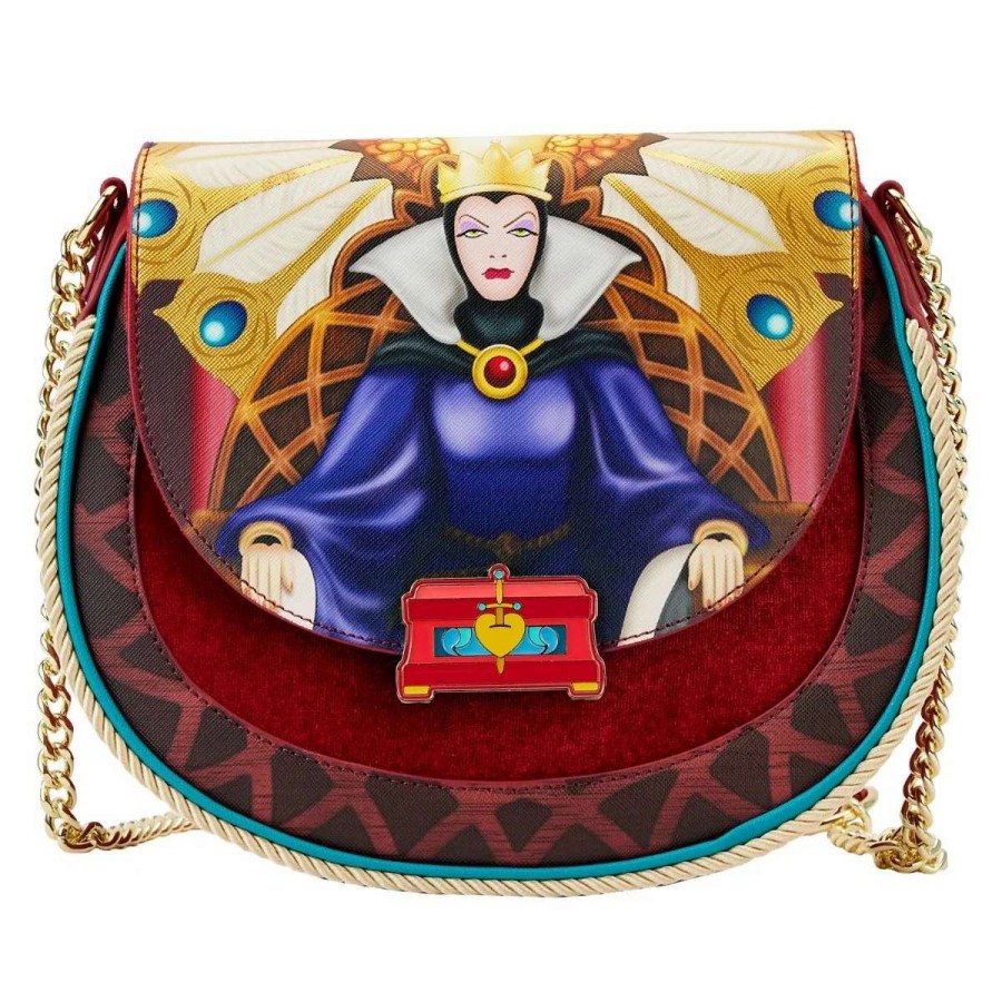 T-Shirts And Clothing * | Loungefly Snow White: Evil Queen Throne Crossbody Bag Best Sale