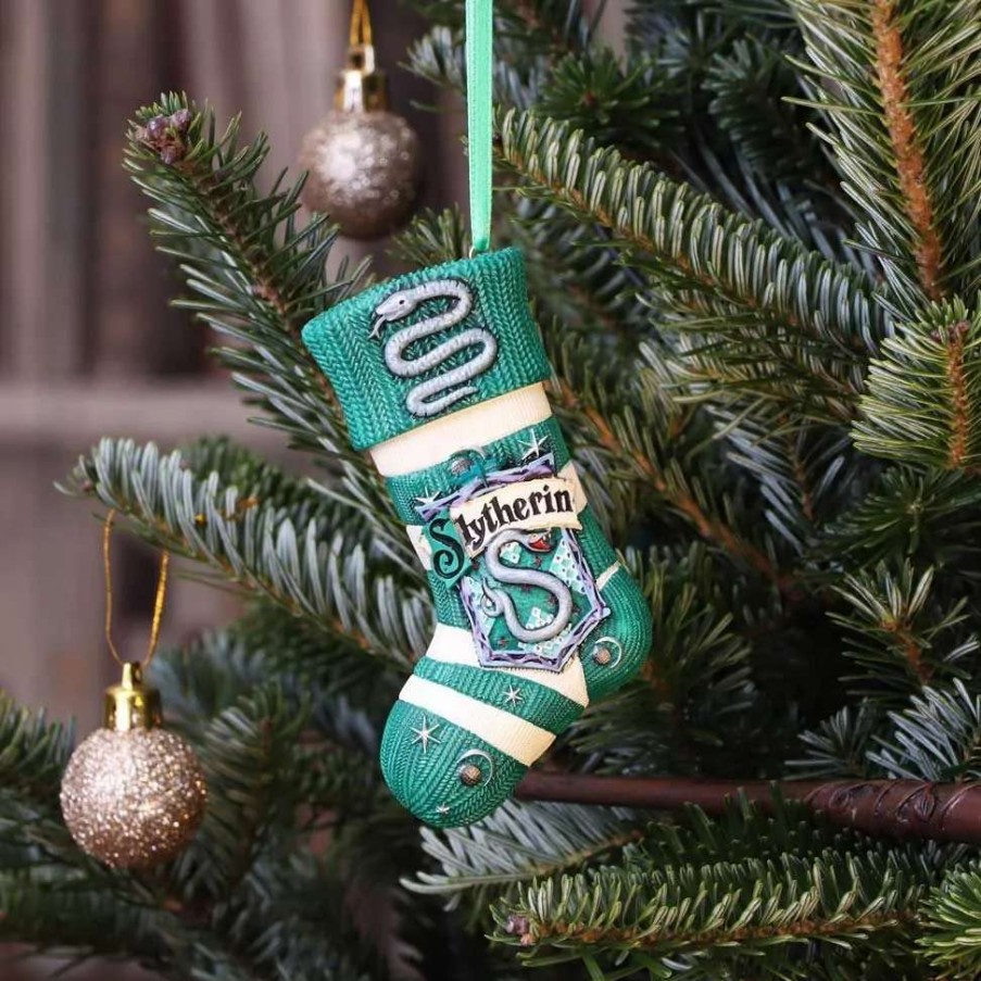 Home And Office * | Harry Potter: Slytherin Stocking Hanging Ornament Store