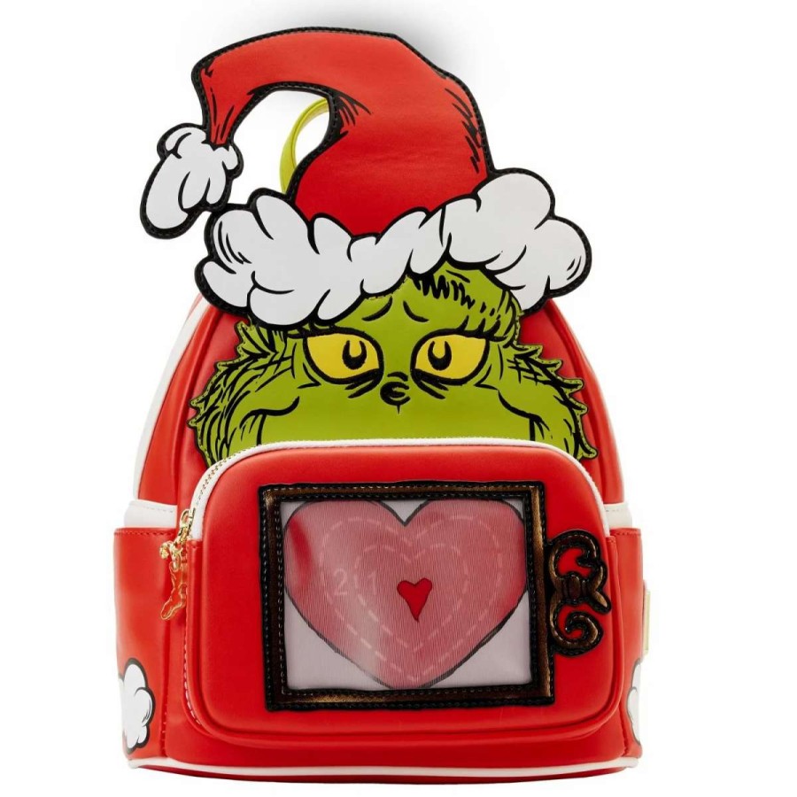 T-Shirts And Clothing * | Loungefly Dr Seuss: How The Grinch Stole Christmas! Lenticular Mini Backpack Store