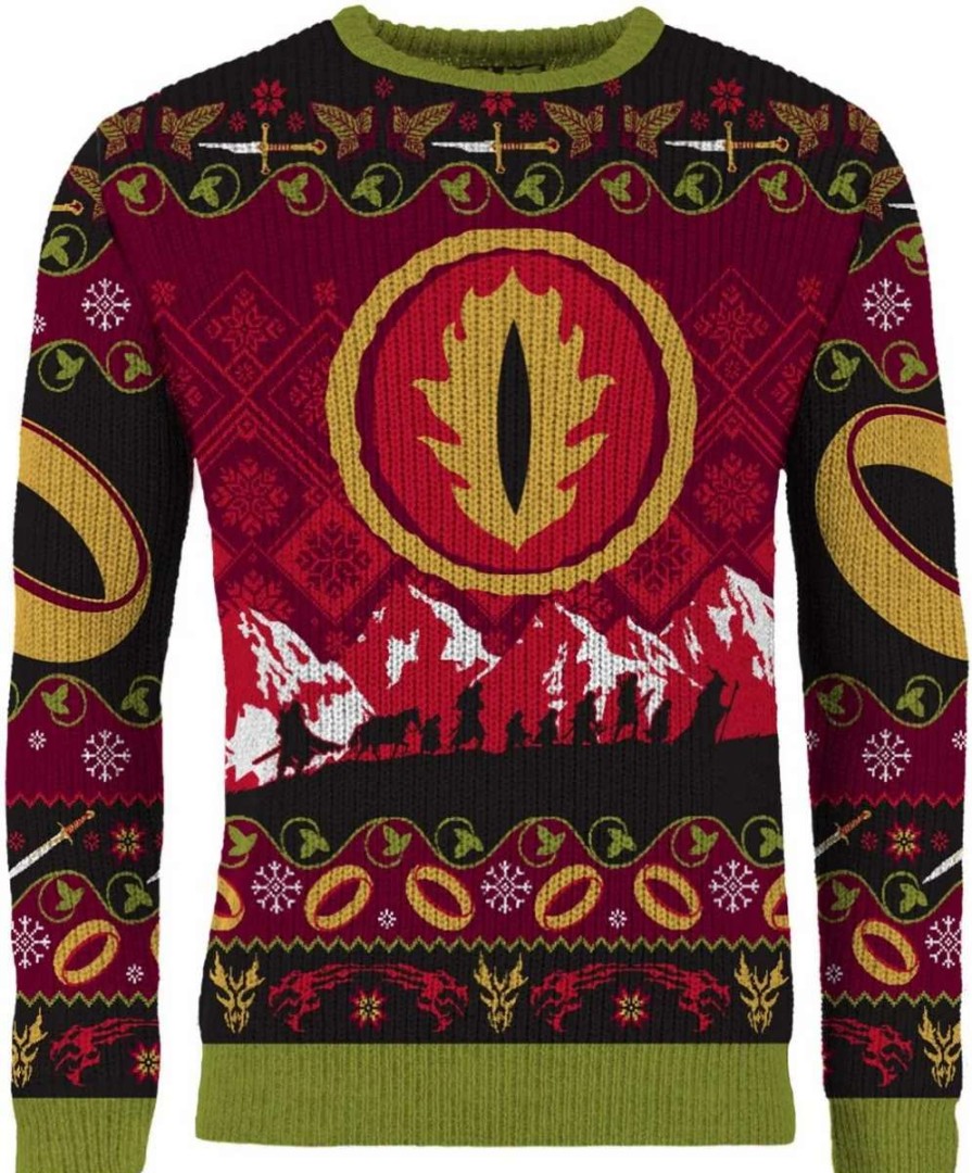 T-Shirts And Clothing * | Lord Of The Rings: One Gold Ring Christmas Sweater Hot Selling