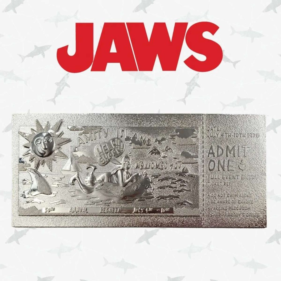 Props- Figures And Plushies * | Jaws: Limited Edition .999 Silver Plated Amity Island 50Th Annual Regatta Ticket Discounts