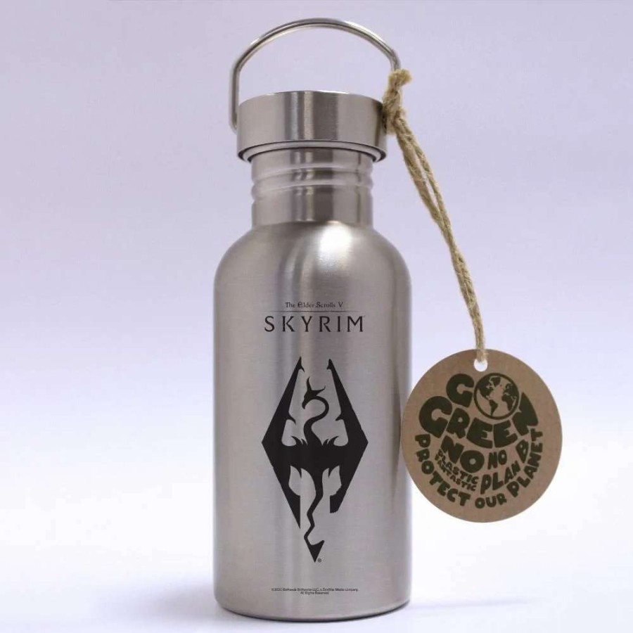 Home And Office * | The Elder Scrolls: Skyrim Stainless Steel Eco Bottle Cut Price