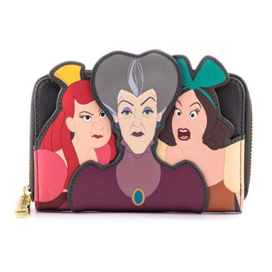 T-Shirts And Clothing * | Loungefly Villains: Scene Evil Stepmother And Step Sisters Zip Around Wallet Bargain Sale