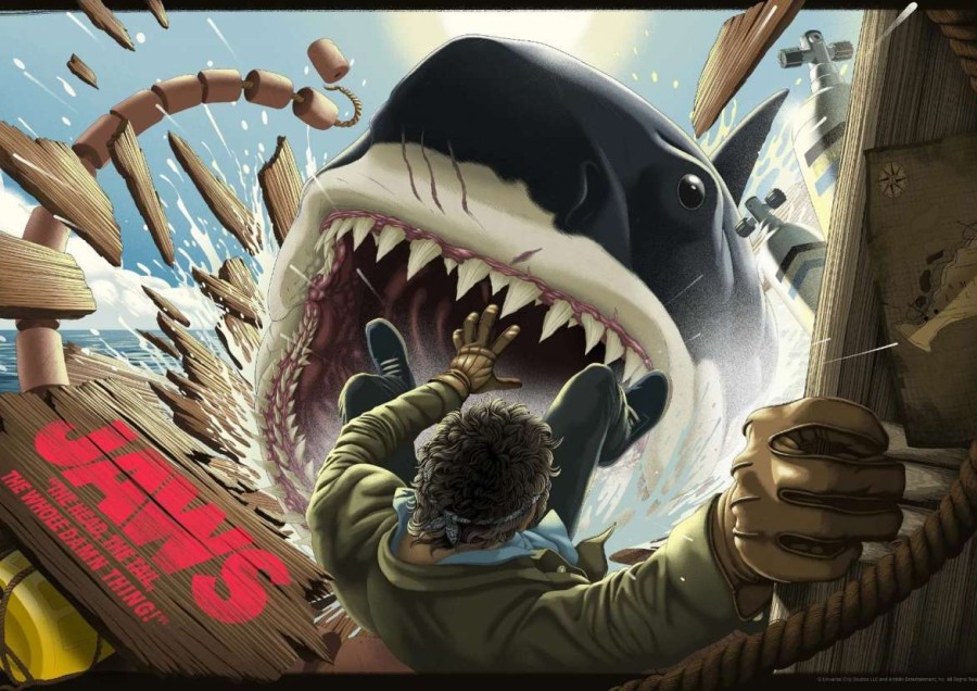 Home And Office * | Jaws: Attack Limited Edition Art Print Latest