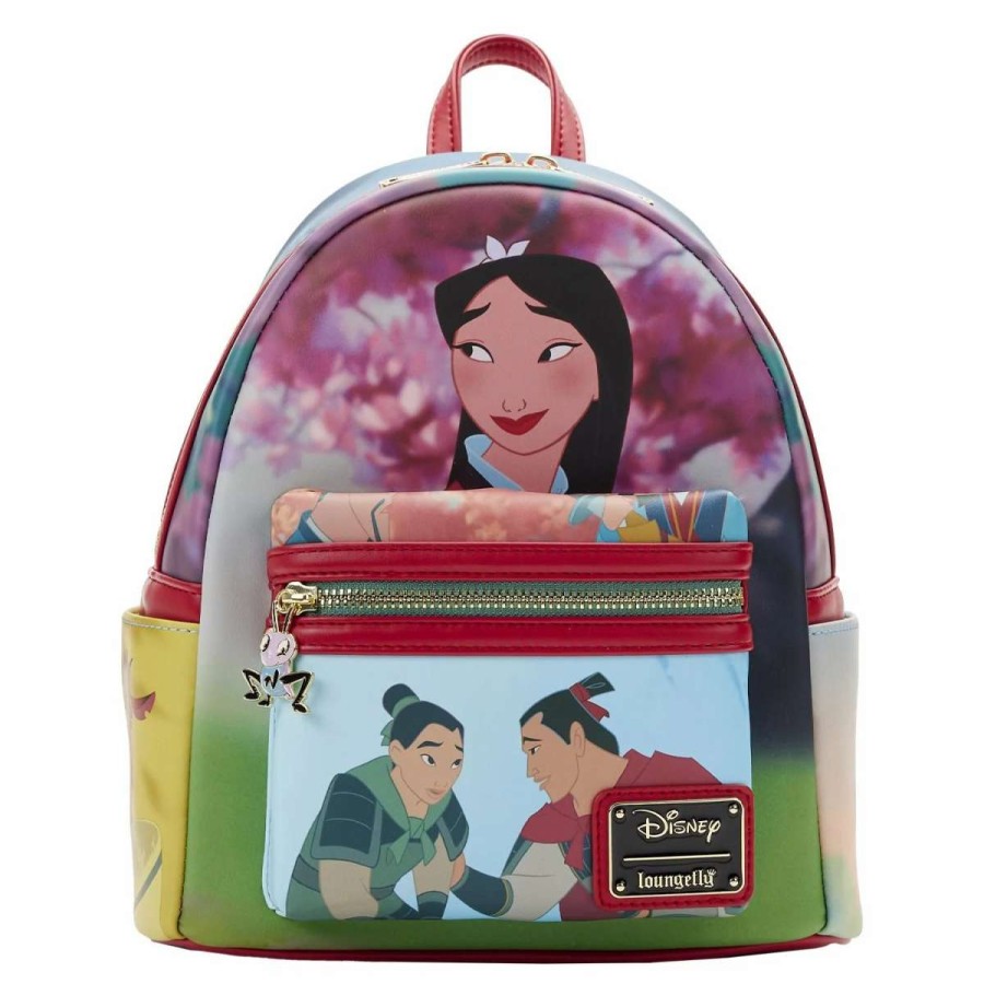 T-Shirts And Clothing * | Loungefly Mulan: Princess Scene Mini Backpack Closeout Sale